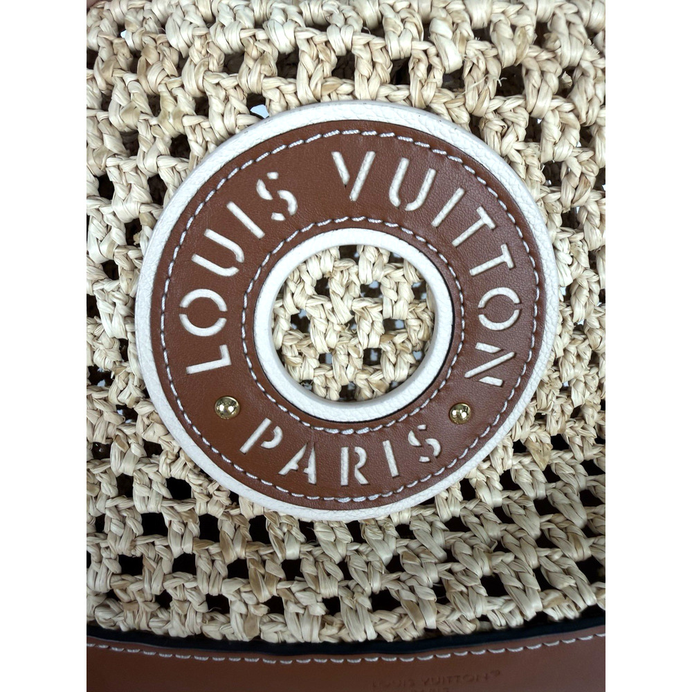 Louis Vuitton Noe BB Bag in Natural Woven Raffia with Leather Trim E-8 - Picture 12 of 16
